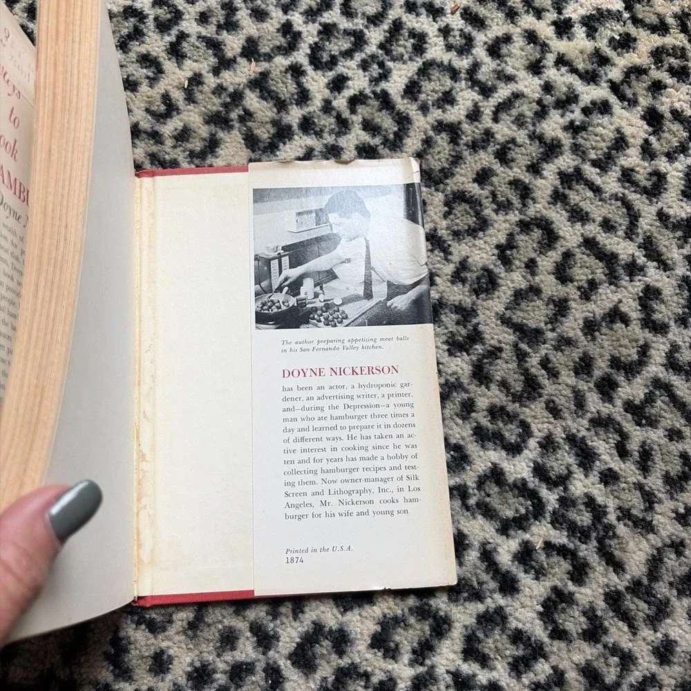 365 Ways to Cook Hamburger (Hardcover book,‎ 1960) Doyne Nickerson Recipes